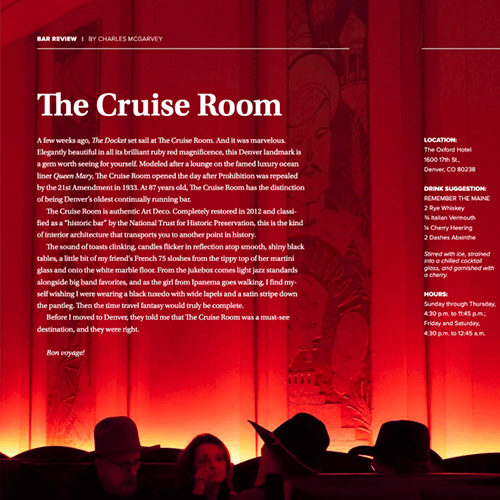 Bar Review: The Cruise Room